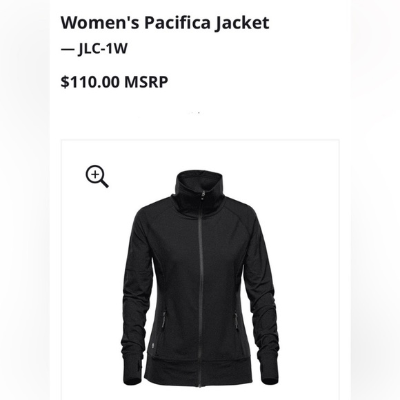 MAKE ME AN OFFER NWOT Stormtech Pacifica BLACK Full zip Performance Jacket -sz S - Picture 3 of 16